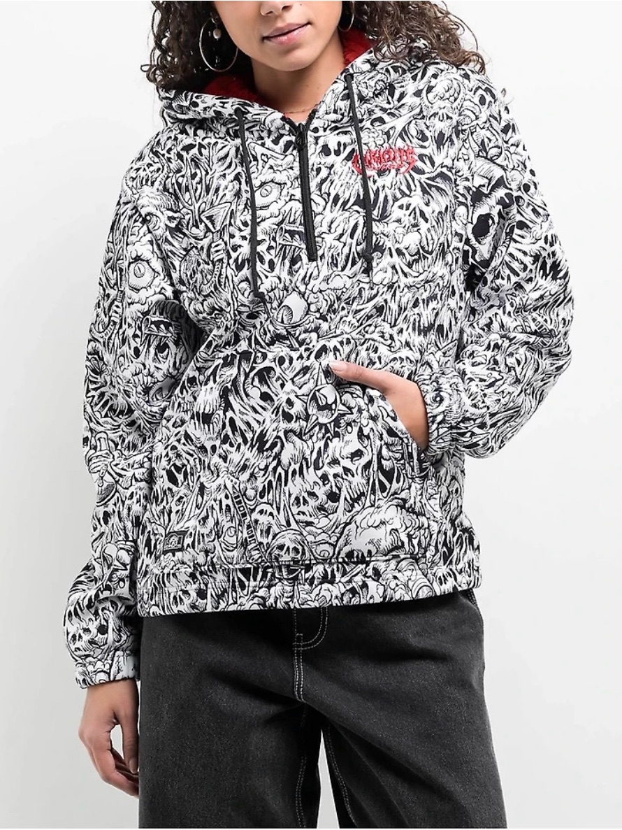 Lurking Class By Sketchy Tank Matt Stikker Madness White & Black Tech Hoodie